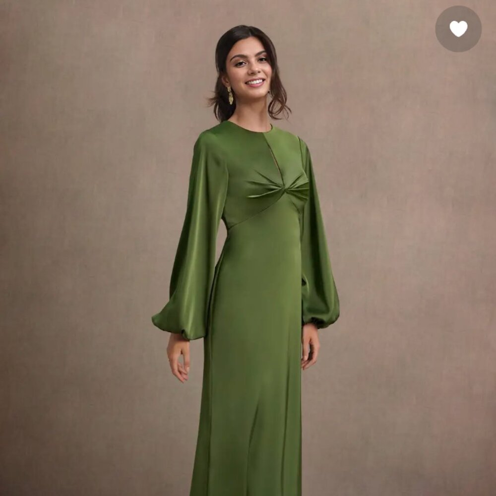 NWT Azazie Garcelle Olive Green Maxi Dress Maxi Dress